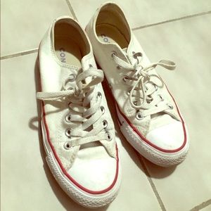 Converse white low tops